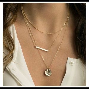 Gold Stainless Steel Layered Necklace